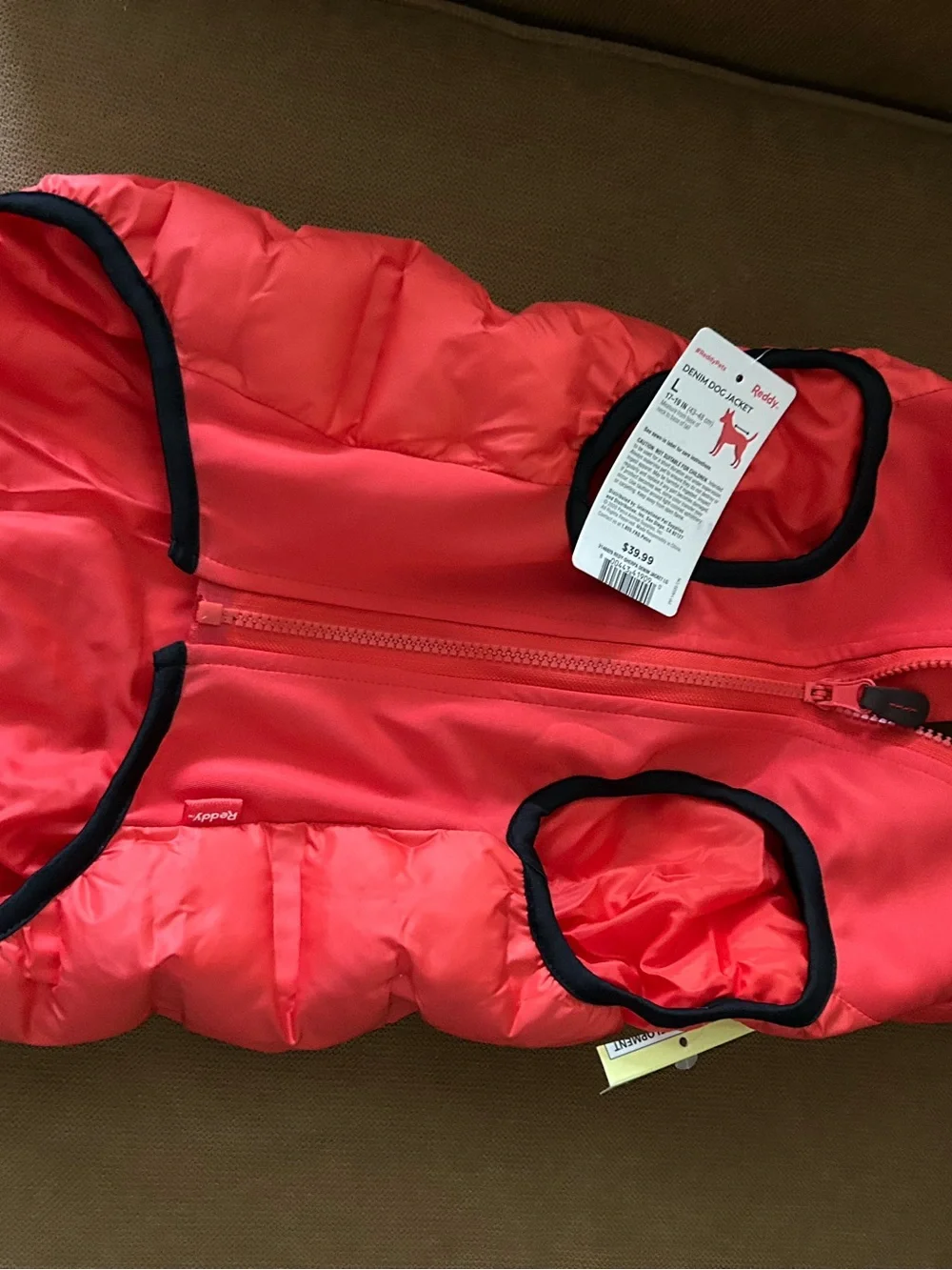 Reddy Denim dog jacket red size large
